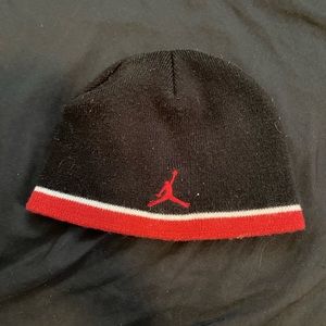 Jordan Black red and white beanie